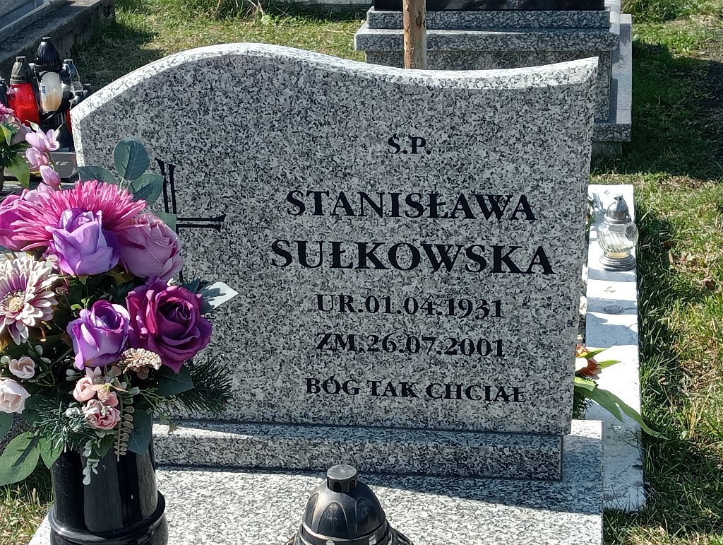 Stanisława Sułkowska 1931 Bukowno - Grobonet - Wyszukiwarka osób pochowanych