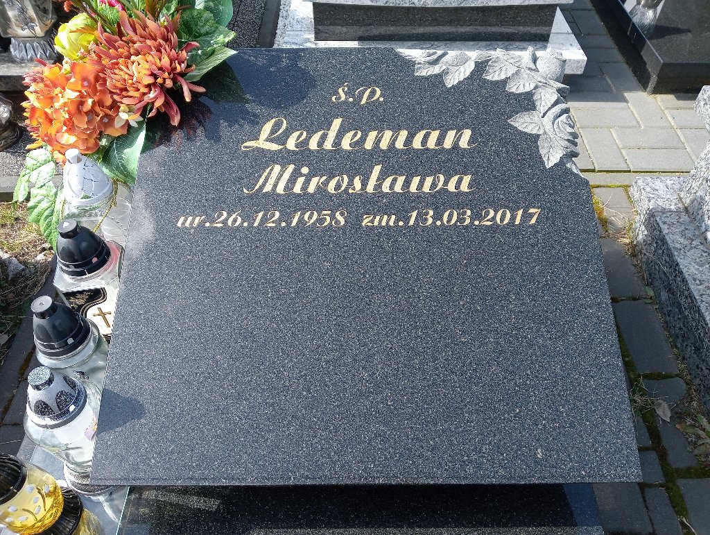 Mirosława Ledeman 1958 Bukowno - Grobonet - Wyszukiwarka osób pochowanych